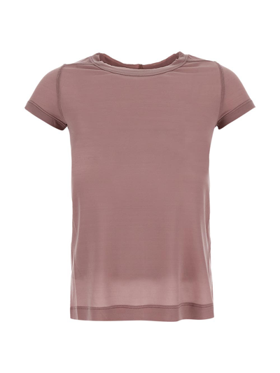 Shop Rick Owens Cropped T-shirt In Pink