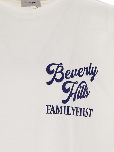 Shop Family First Cotton T-shirt In White