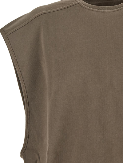 Shop Rick Owens Drkshdw Cotton Sleeveless Sweatshirt In Grey