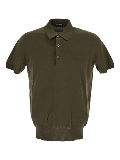 Shop Tom Ford Cotton Polo In Green
