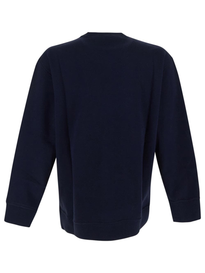 Shop Brunello Cucinelli Logo Sweatshirt In Blue