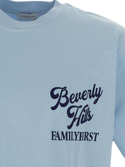 Shop Family First Cotton T-shirt In Blue