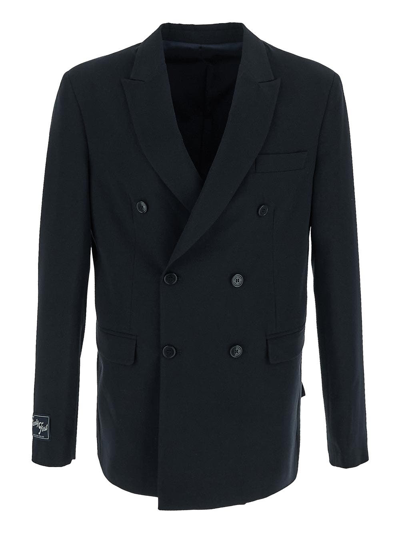 Shop Family First Double-breasted Jacket In Black
