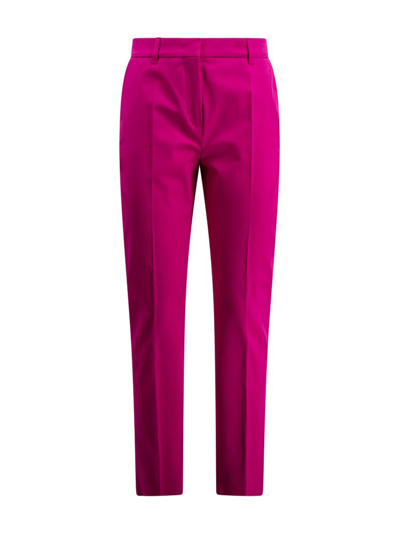 Shop Max Mara Studio High Waist Straight Leg Trousers In Pink