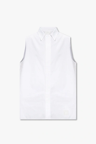 Shop Givenchy White Sleeveless Shirt In New