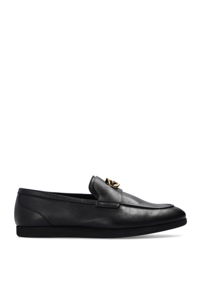 Shop Givenchy Black Leather Loafers In New