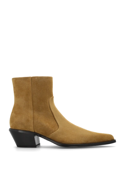 Shop Off-white Brown ‘slim Texan' Ankle Boots In New