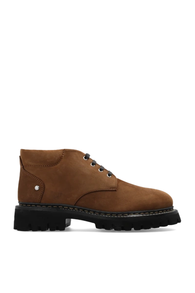 Shop Dsquared2 Brown ‘desert' Leather Ankle Boots In New