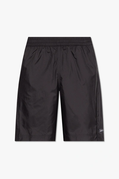 Shop Givenchy Black Shorts With Logo In New