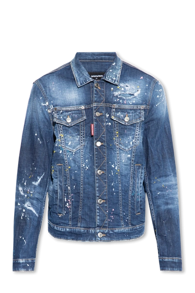 Shop Dsquared2 Blue Denim Jacket In New