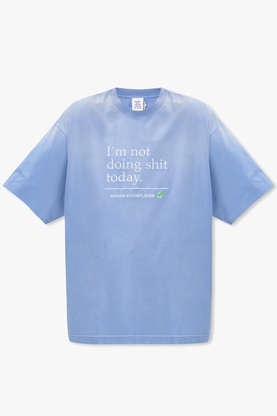 Shop Vetements Blue Oversize T-shirt In New