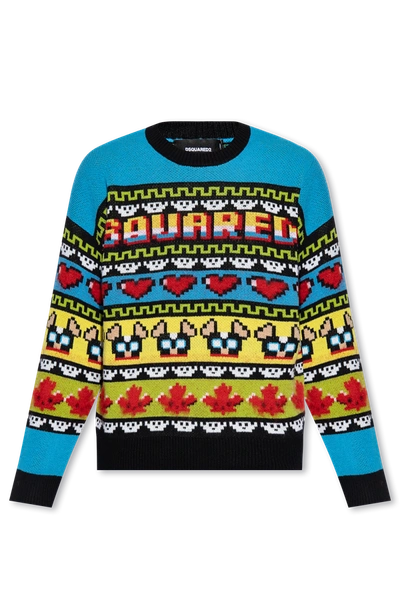 Shop Dsquared2 Multicolour Wool Sweater In New