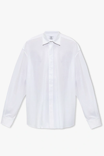 Shop Vetements White Oversize Shirt In New