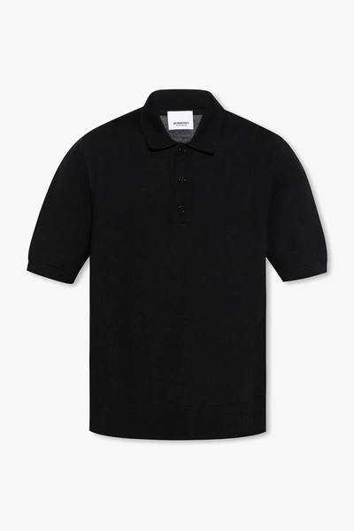 Shop Burberry Black ‘rowanson' Polo Shirt In New