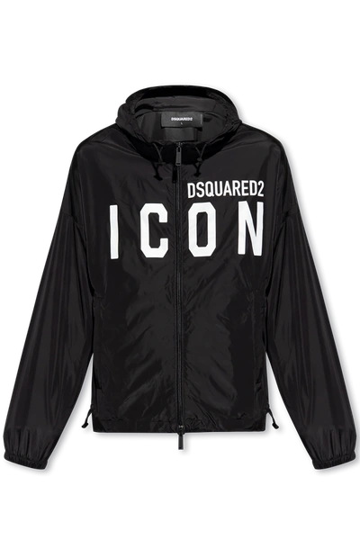Shop Dsquared2 Black Jacket With Logo In New