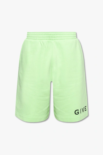 Shop Givenchy Neon Shorts With Logo In New
