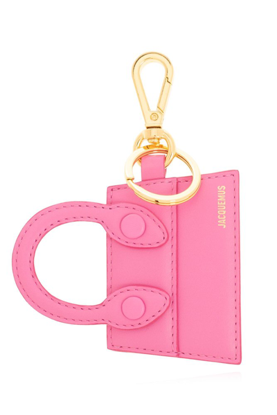 Shop Jacquemus Bag Charm Keyring In Pink