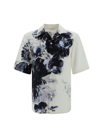 Shop Alexander Mcqueen Dutch Flower Short Sleeved Shirt In Multi