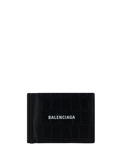 Shop Balenciaga Logo Printed Embossed Bi In Black
