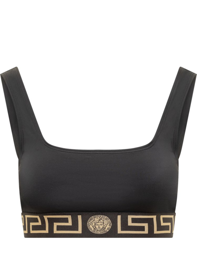 Shop Versace Greca In Black