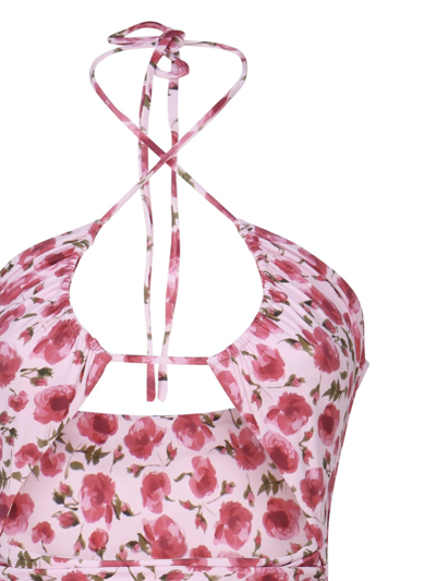 Magda Butrym Pink Retro One-piece Swimsuit In Pink