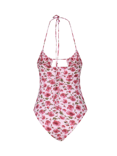 Shop Magda Butrym Criss Cross Swimsuit In Pink