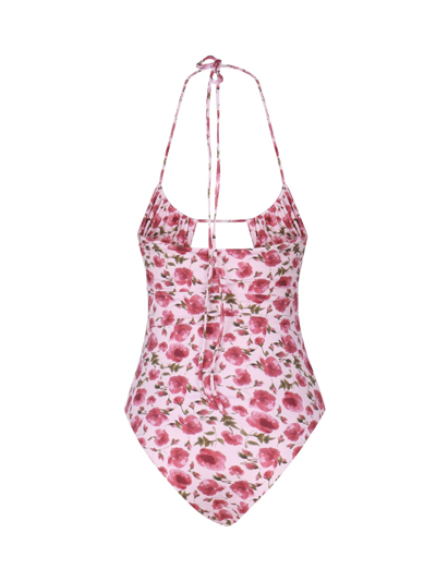 Magda Butrym Pink Retro One-piece Swimsuit In Pink