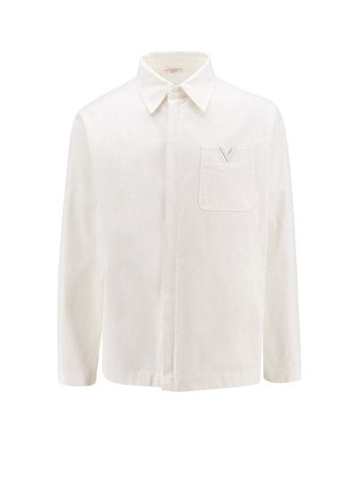Shop Valentino Logo Plaque Long In White