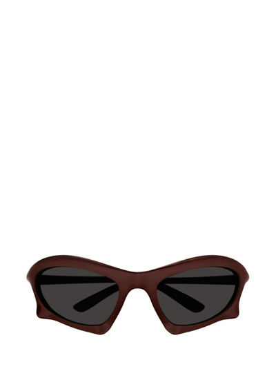 Shop Balenciaga Eyewear Bat Frame Sunglasses In Red