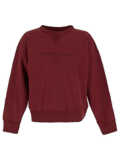 Shop Maison Margiela Reverse Crewneck Sweatshirt In Red
