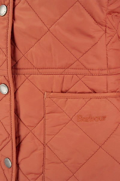 Shop Barbour Deveron - Quilted Jacket In Gerbera