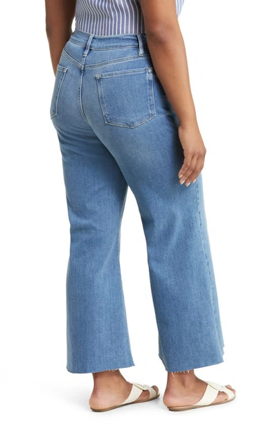 Shop Frame Le Palazzo Raw Hem Ankle Wide Leg Jeans In Jonah