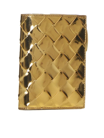 Shop Bottega Veneta Wallets In Gold-m Brass