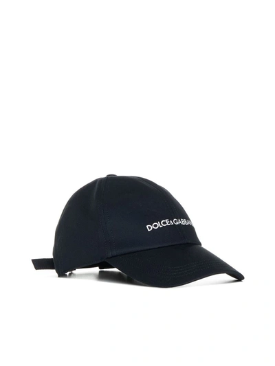 Shop Dolce & Gabbana Hats In Blu Scurissimo 1