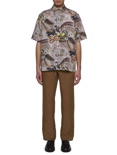 Shop Etro Shirts In Stampa F.do Rosa