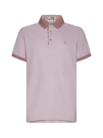 Shop Etro T-shirts And Polos In Glicine Rosa