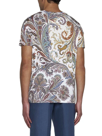 Shop Etro T-shirts And Polos In Stampa F.do Bianco