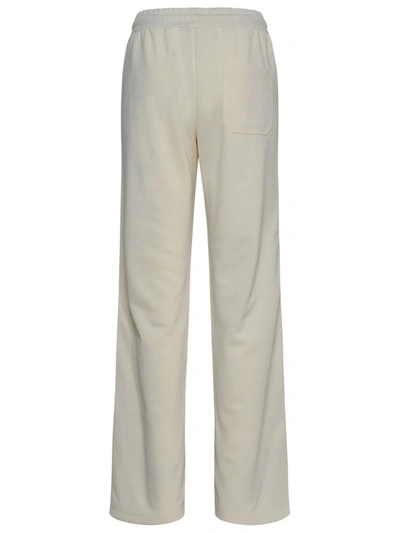 Shop Golden Goose White Polyester Dorotea Pants In Avorio