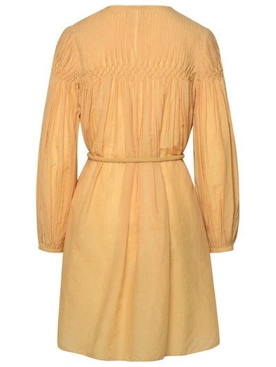 Shop Isabel Marant Étoile 'adeliani' Beige Cotton Blend Dress