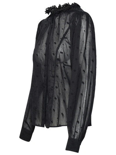 Shop Isabel Marant Étoile 'terzali' Black Cotton Shirt