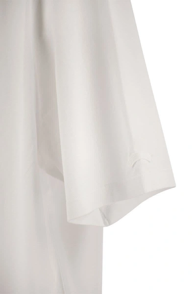 Shop Paul & Shark Garment Dyed Cotton Jersey T-shirt In White