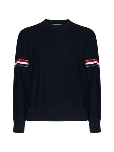 Shop Thom Browne Sweaters In Blue