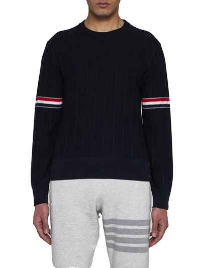 Shop Thom Browne Sweaters In Blue