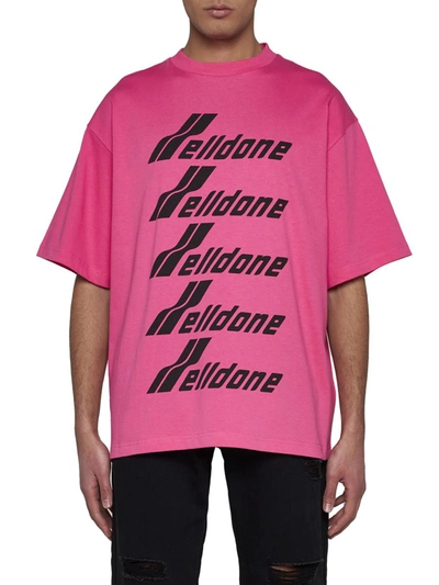 Shop We11 Done We11done T-shirts And Polos In Pink