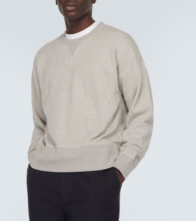 Shop Visvim Court Sweat Cotton-blend Sweatshirt In Grey