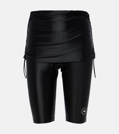 Shop Adidas By Stella Mccartney Truepurpose Roll Top Shorts In Black
