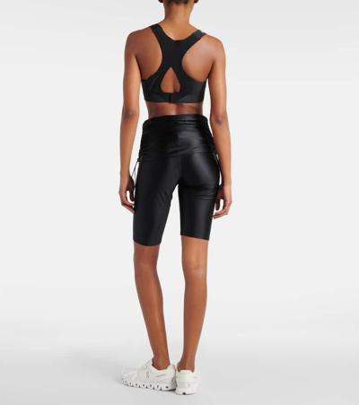 Shop Adidas By Stella Mccartney Truepurpose Roll Top Shorts In Black