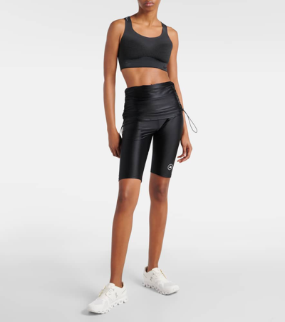 Shop Adidas By Stella Mccartney Truepurpose Roll Top Shorts In Black