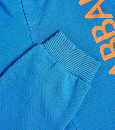 Dolce & Gabbana Logo Cotton Jersey Sweatpants In Blue