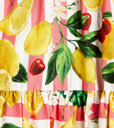 Dolce & Gabbana Printed Cotton Dress In Multicoloured